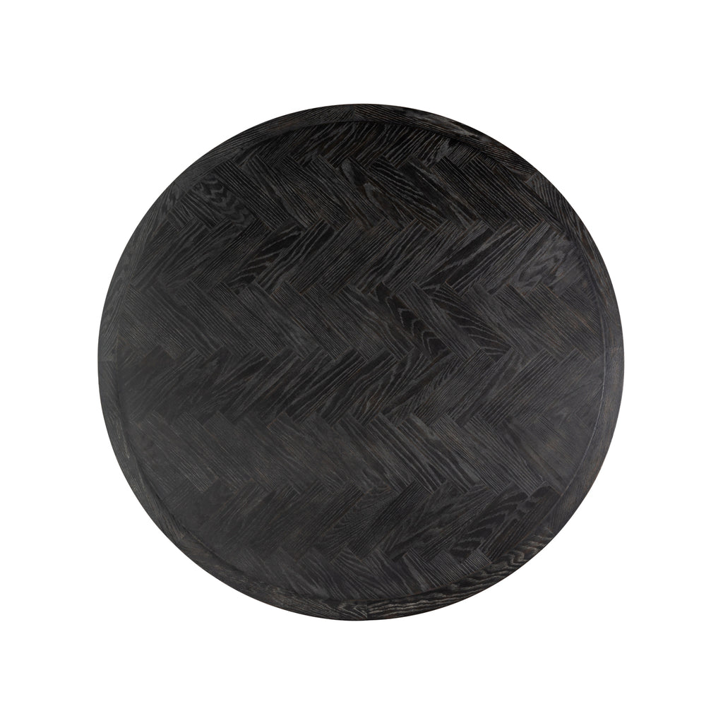 Esstisch Blackbone Brass black rustic 140Ø