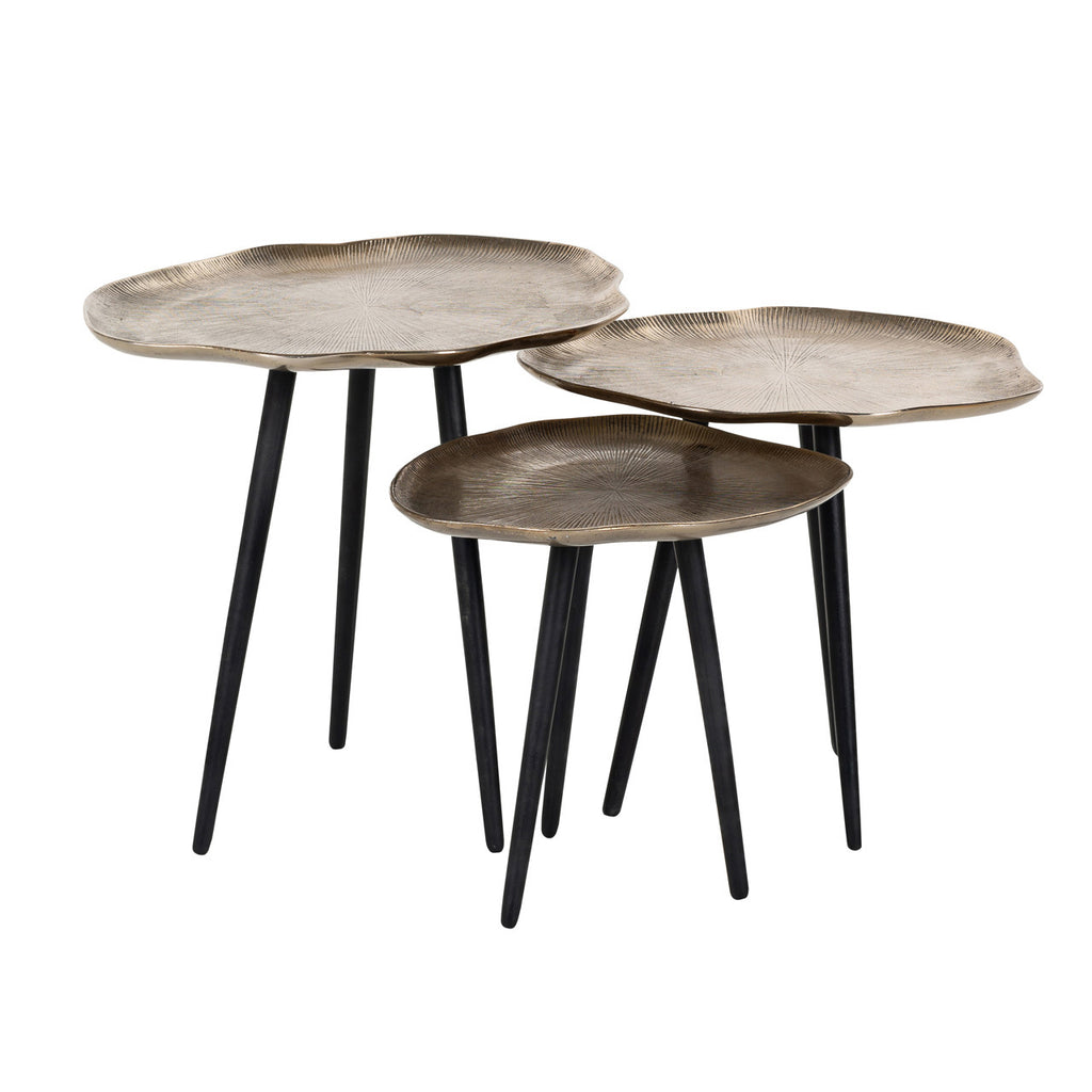 Couchtisch Volenta champagne gold (Set of 3)