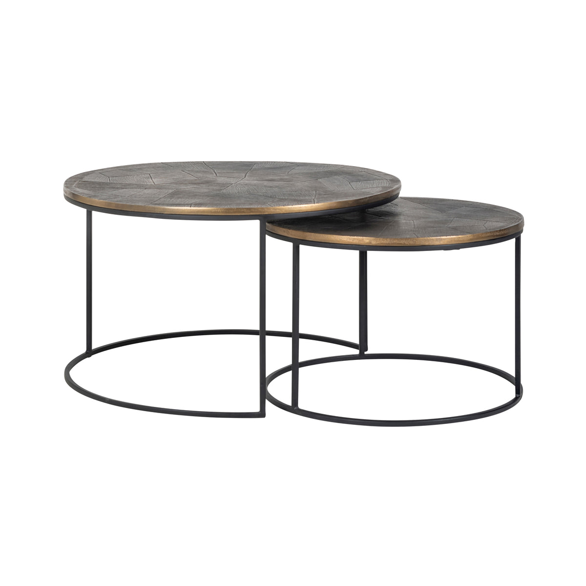 Couchtisch Tulum brushed gold (Set of 2)