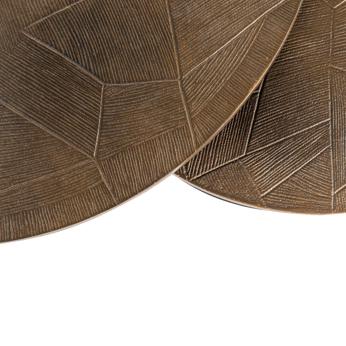 Couchtisch Tulum brushed gold (Set of 2)